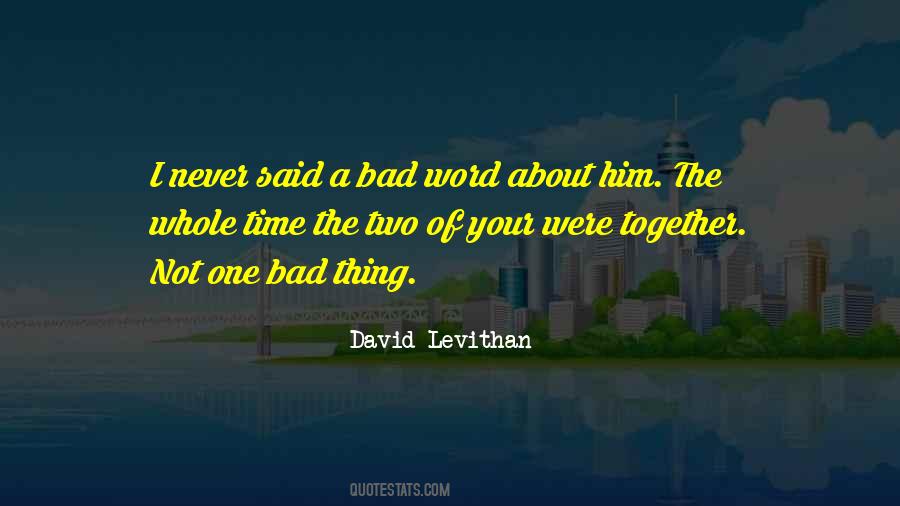 Bad Word Quotes #723475