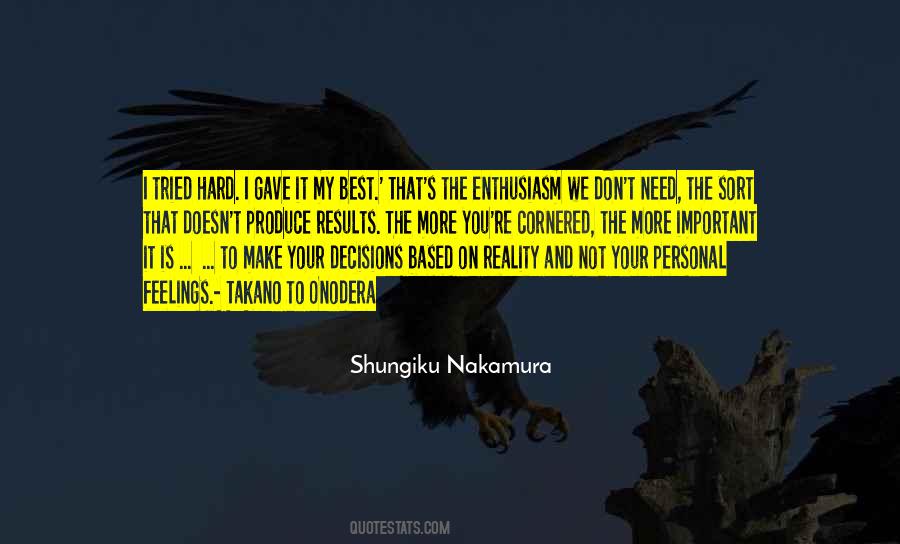 Personal Decisions Quotes #1601991