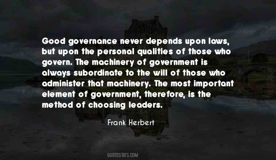 Quotes About Governance #1294973