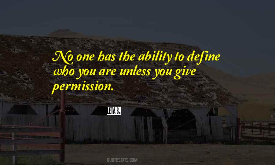 Define Who You Are Quotes #1572688