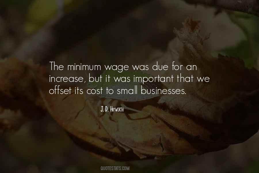 Quotes About Minimum Wage Increase #1555501