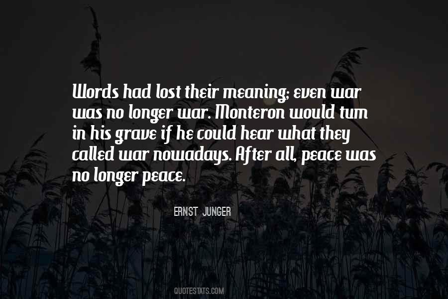 Quotes About Peace After War #692447