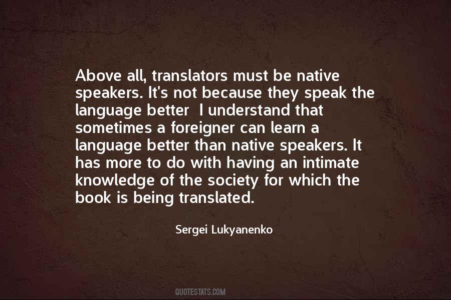 Quotes About Native Language #1009426