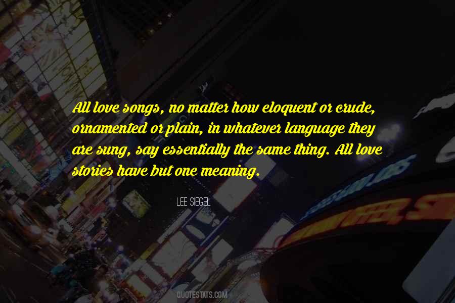 Quotes About Love Songs #121893