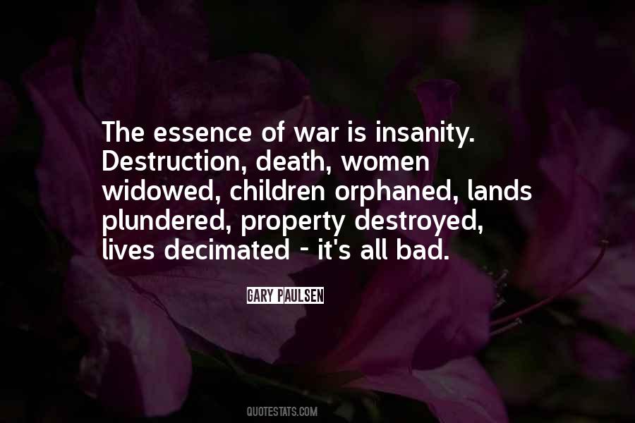 Quotes About Destruction Of War #1071054