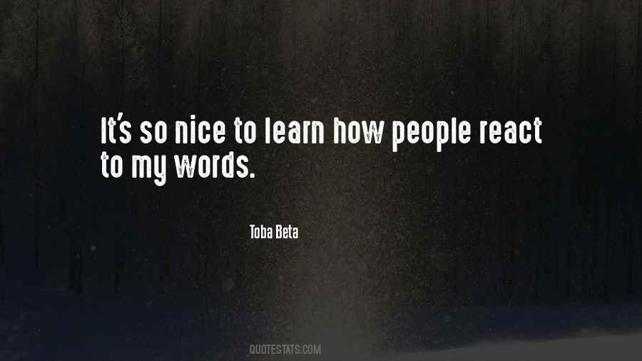 Quotes About Nice Words #490077