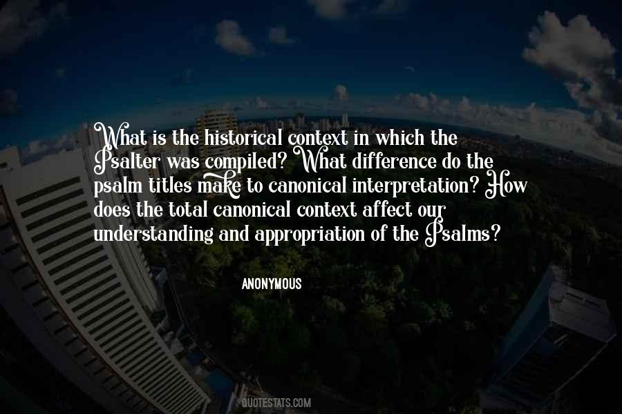 Quotes About Historical Context #1770718