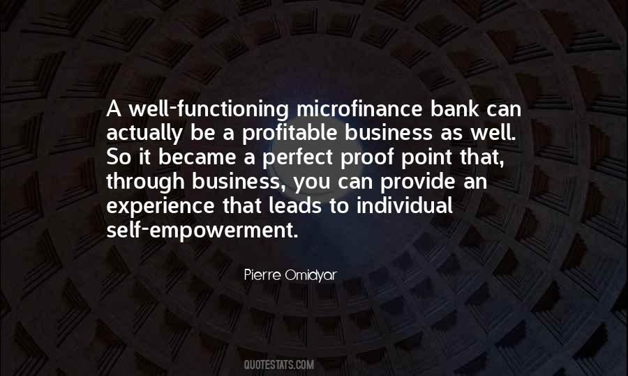 Quotes About Microfinance #331542