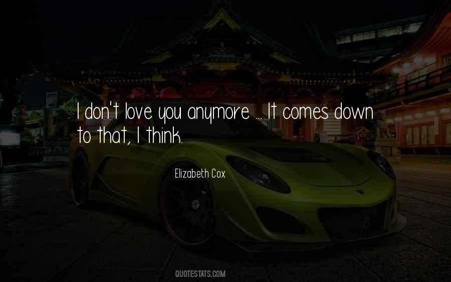 Quotes About I Don't Love You Anymore #865987