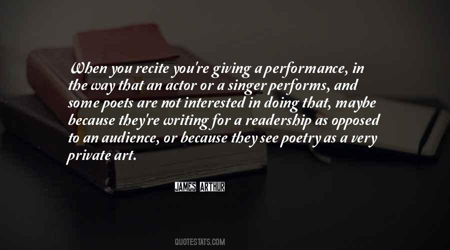 Quotes About Performance Art #382155