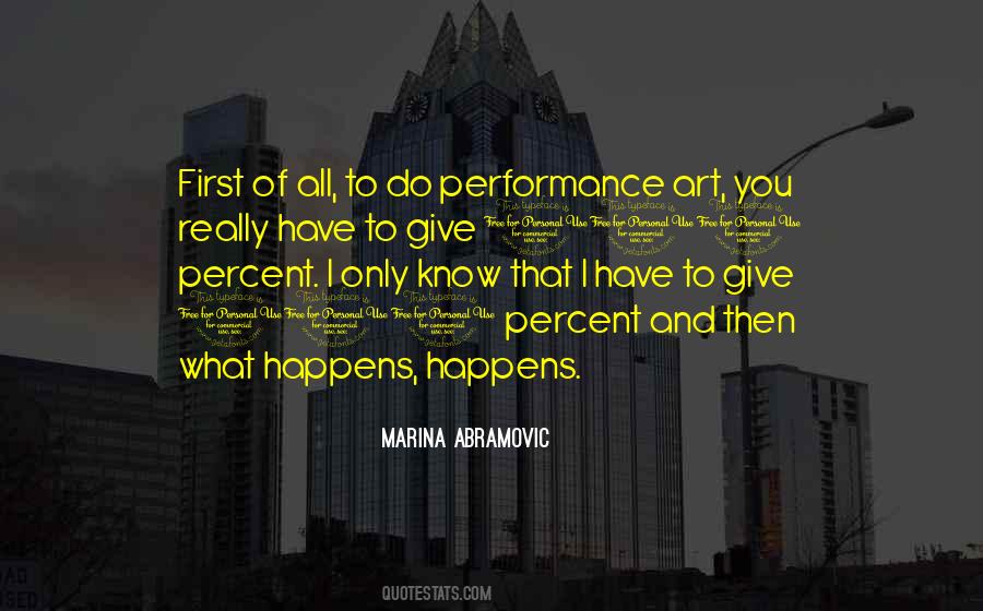 Quotes About Performance Art #540262