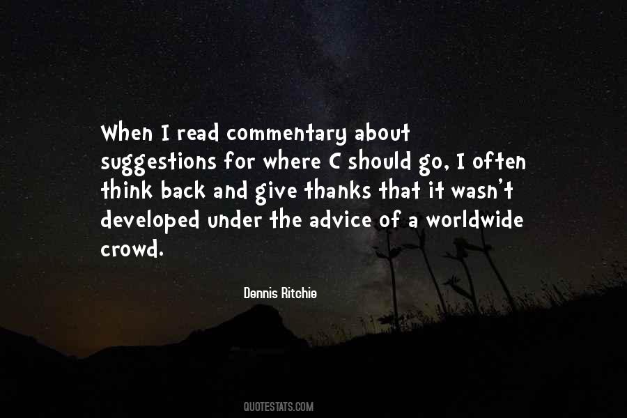 Quotes About Commentary #1012217