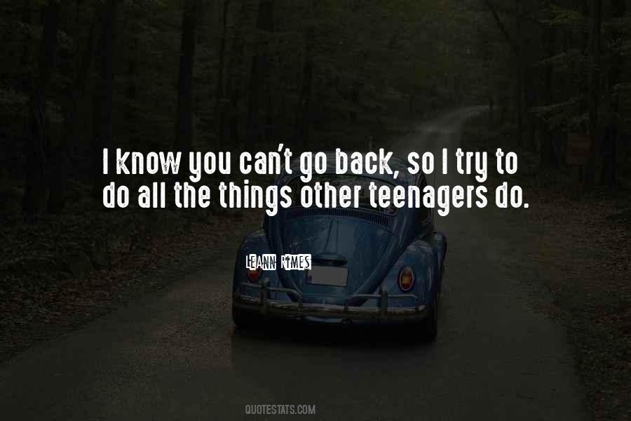 Quotes About You Can't Go Back #1085247