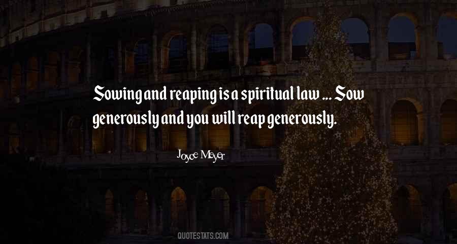 Quotes About Sowing And Reaping #230308