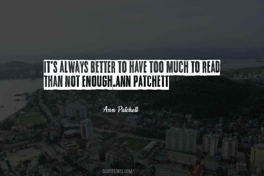 Quotes About Patchett #298716