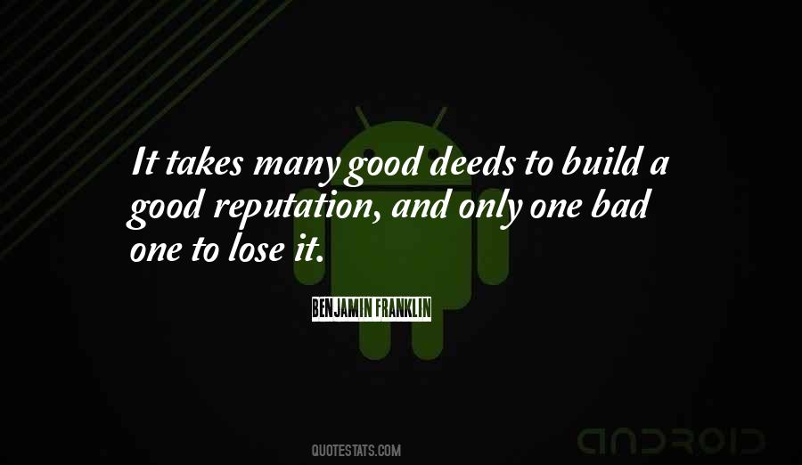 Quotes About Bad Deeds #260280