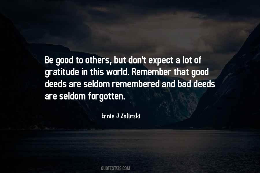 Quotes About Bad Deeds #683510