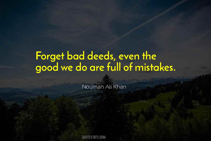 Quotes About Bad Deeds #932211