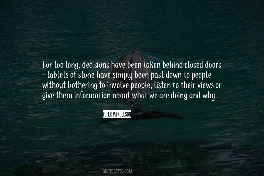 Quotes About Past Decisions #220854