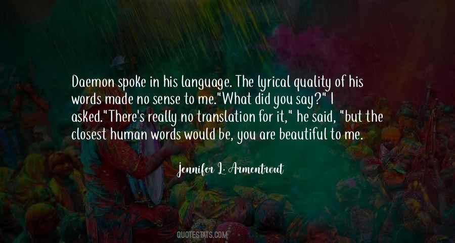 Quotes About Human Language #165871