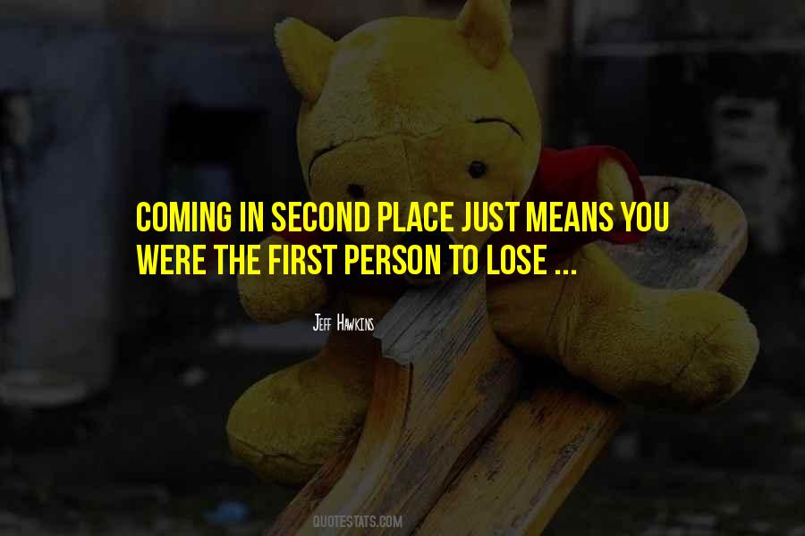 Quotes About Coming In Second #989220