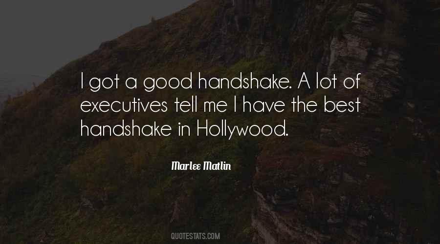 Good Handshake Quotes #500380