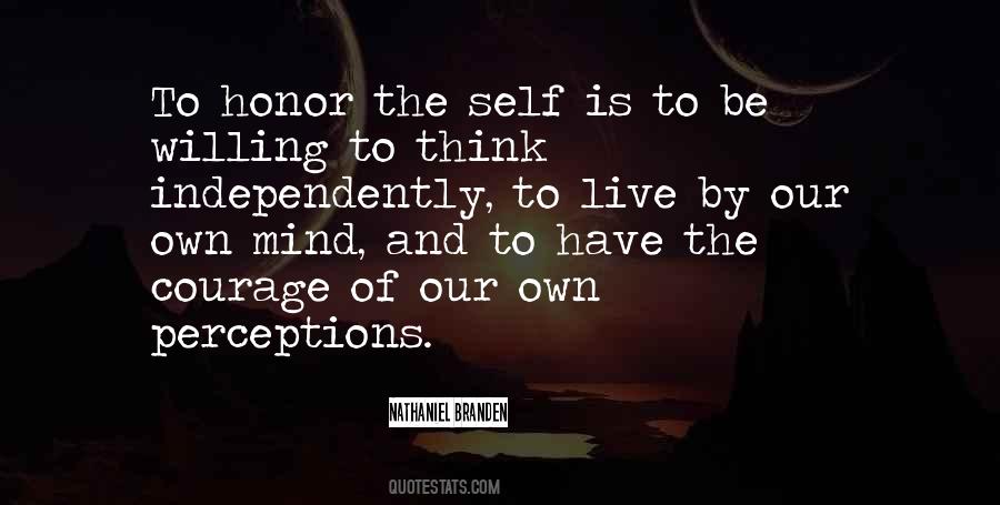Self Esteem Honor Quotes #1732433