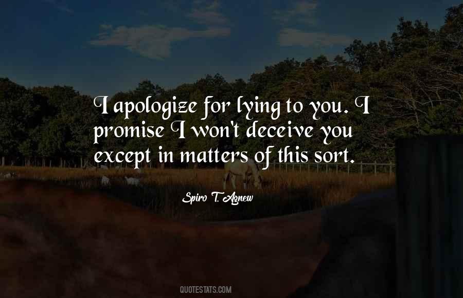 I Apologize Quotes #1074396