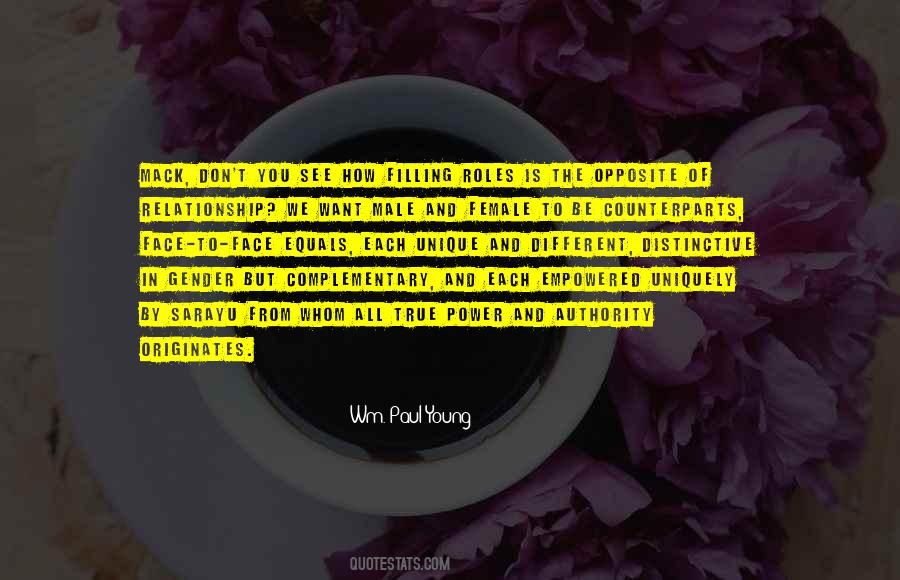 Quotes About Male And Female Roles #502130