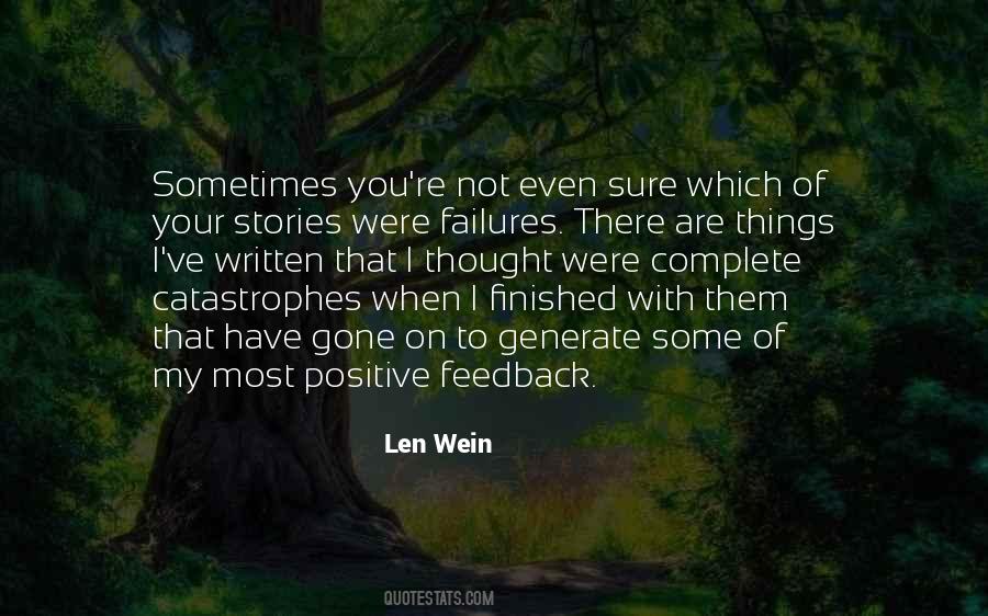 Quotes About Positive Feedback #121916