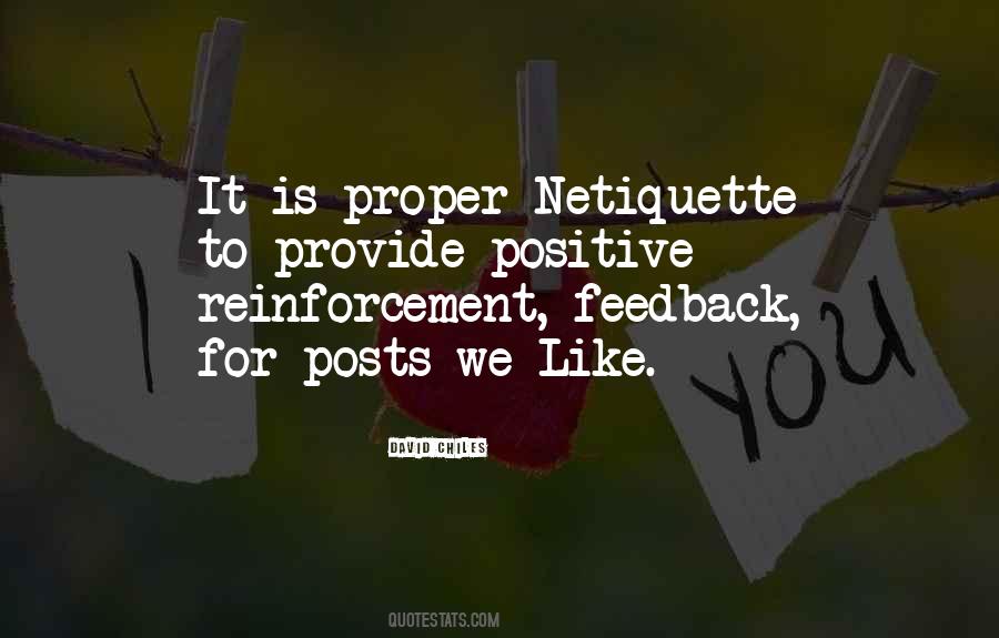 Quotes About Positive Feedback #1530392