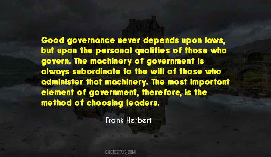 Quotes About Good Governance #1294973