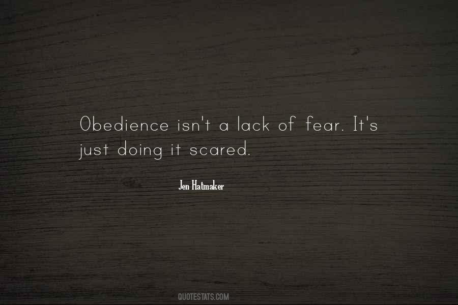 Quotes About Fear And Obedience #1872092