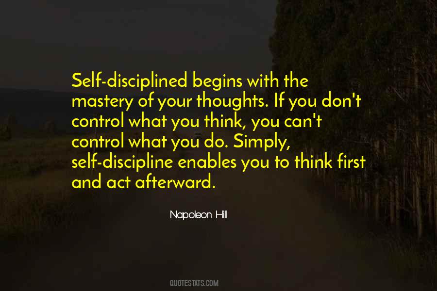 Self Disciplined Quotes #1237545