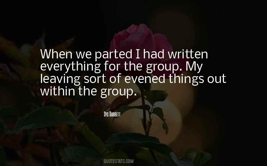 Quotes About Parted #1107113