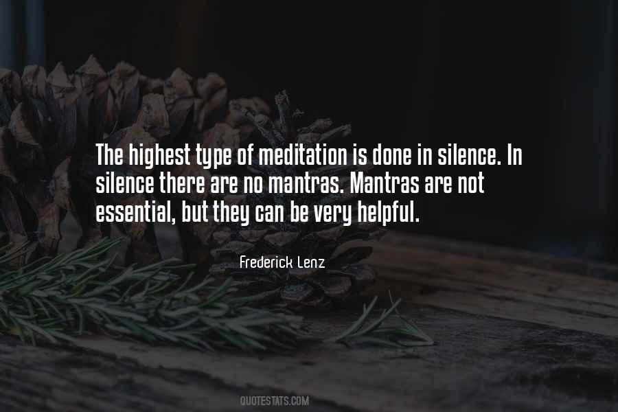 Silence Meditation Quotes #494497