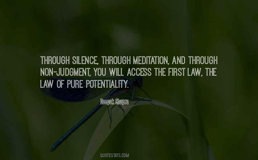 Silence Meditation Quotes #774279