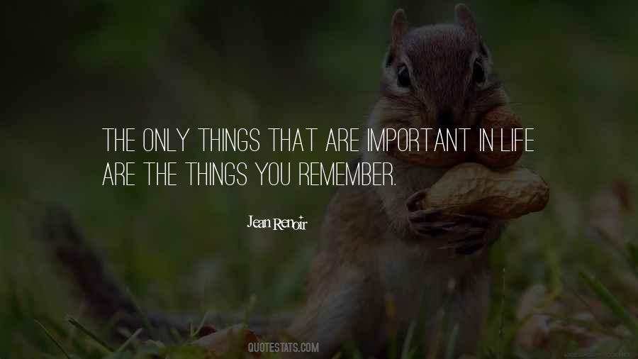 Quotes About Things That Are Important In Life #954128