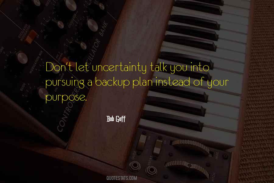 Quotes About Backup Plans #1563223