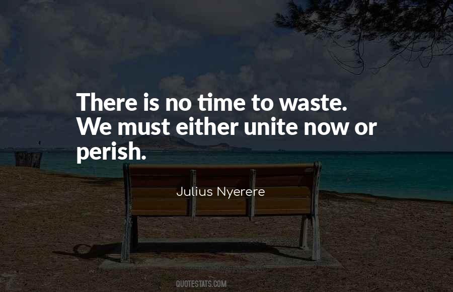 Waste No Time Quotes #1012876