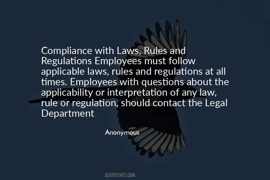 Quotes About Legal Compliance #1112727