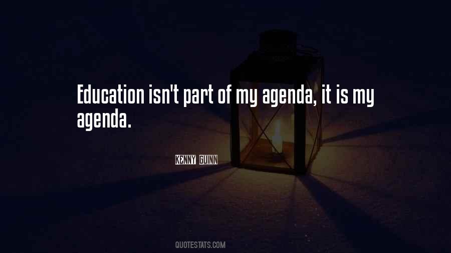 Quotes About Agenda #1352564