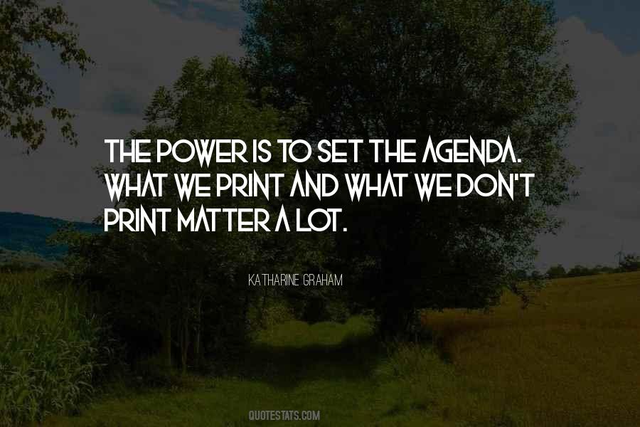 Quotes About Agenda #1405292