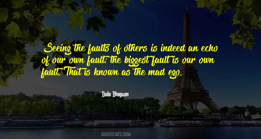 Quotes About Not Seeing Your Own Faults #439392