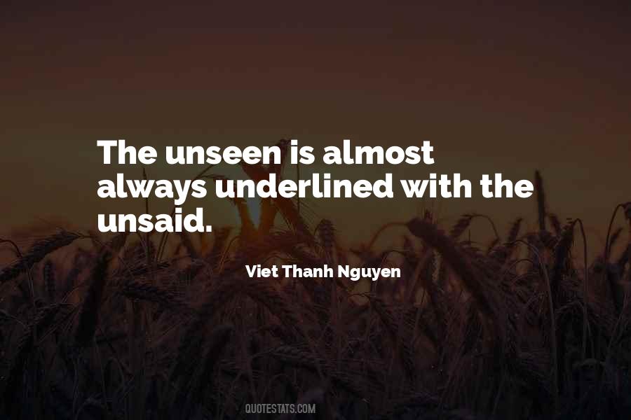 Quotes About Unseen #1375591
