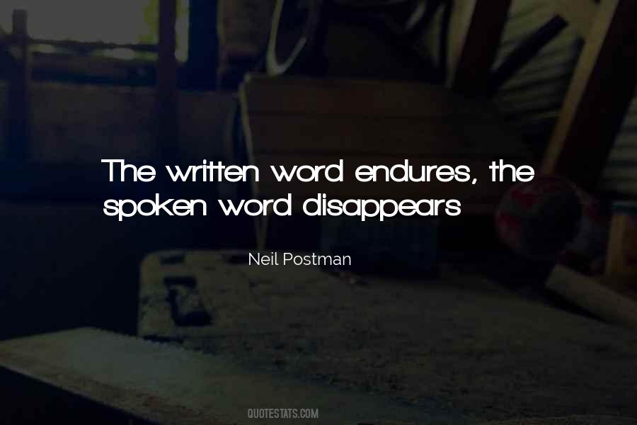 Quotes About Written Word #1268023