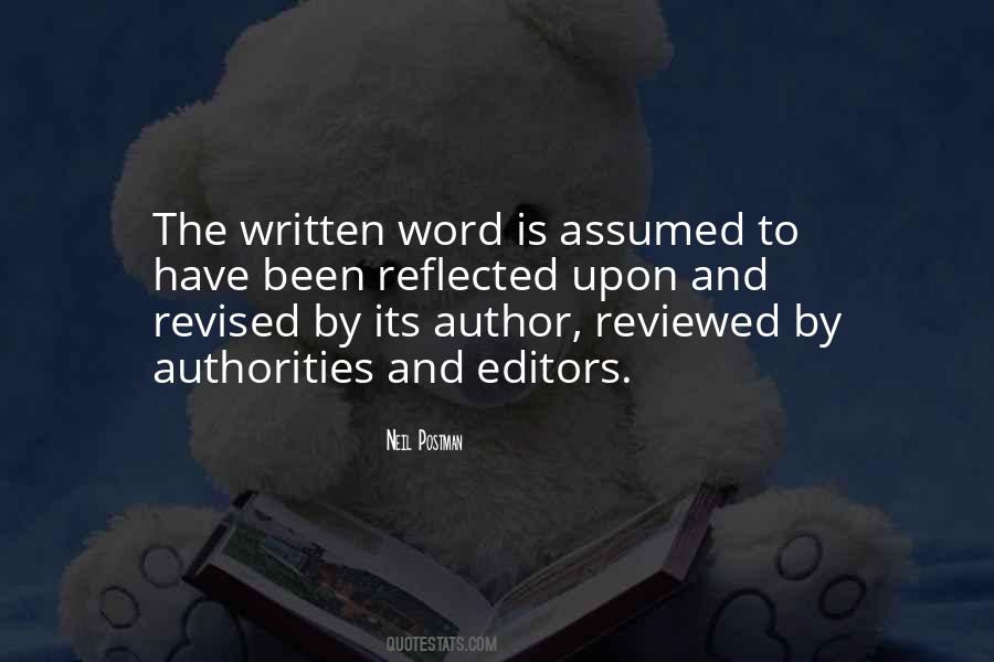 Quotes About Written Word #1490997