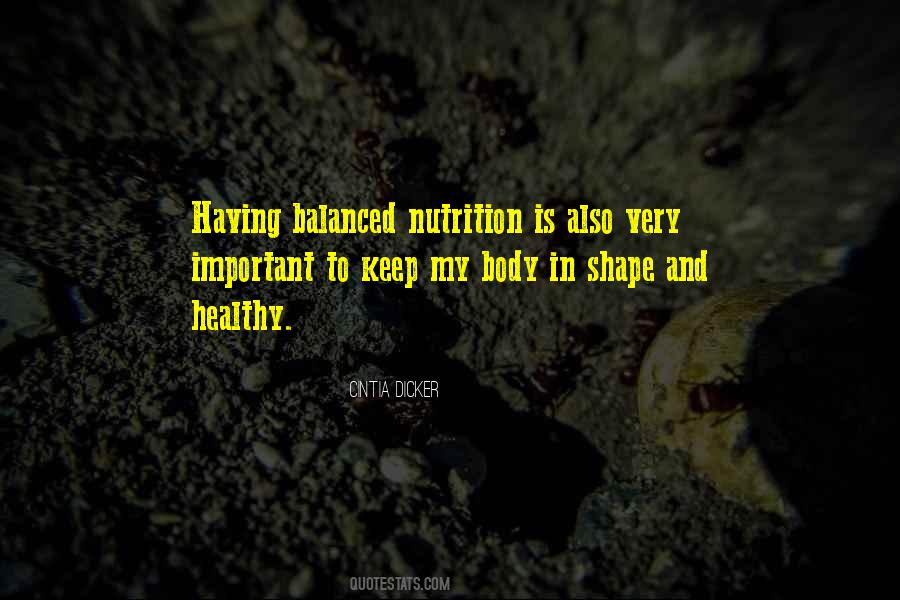 Quotes About Healthy Body #182723