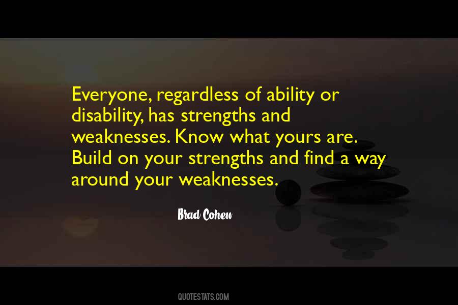 Quotes About Weaknesses #1203574