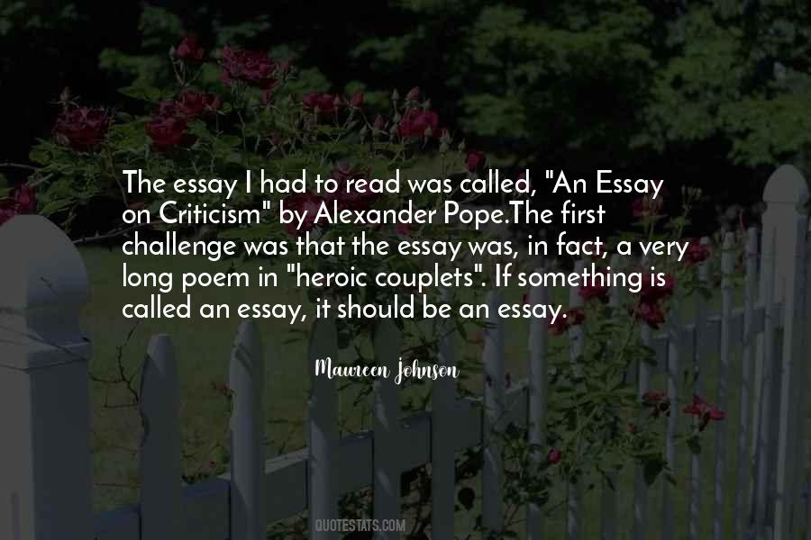 An Essay Quotes #1715126